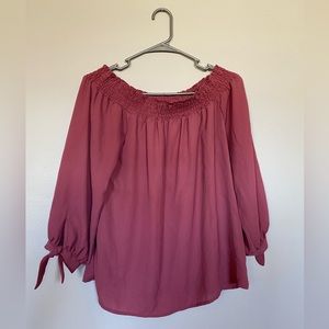 Pink Off-the-Shoulder Blouse